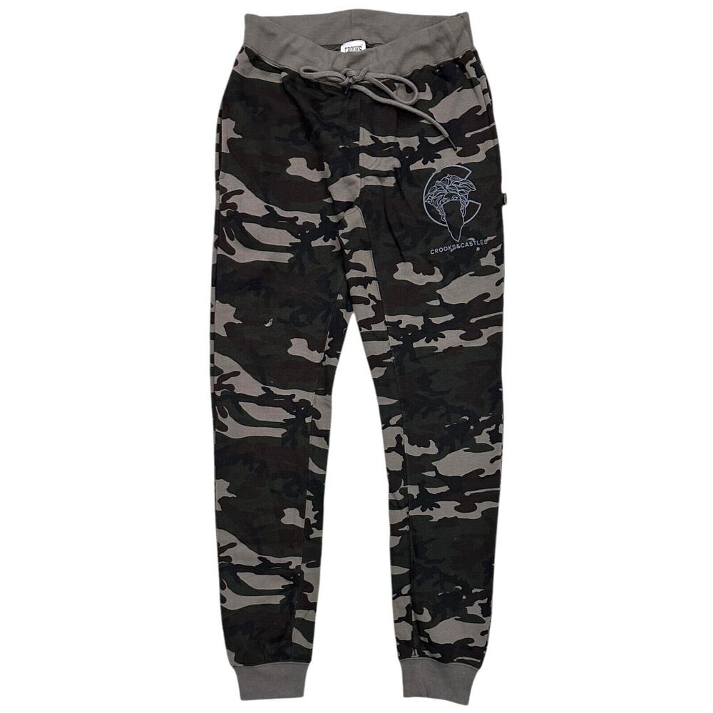 Crooks & Castles Men's Medusa Camo Fleece Jogger Sweatpants